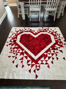 Exploding Heart Quilt – Pattern – All free – Crafts for love